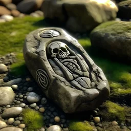 Lich carving rune on stone