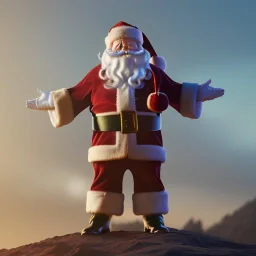 Jetpack kullanan noel baba, octane render, 8k, --ar 1:1