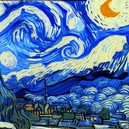 Snow mountain, by van gogh, 4k