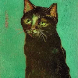 Portrait of a cat by Van Gogh