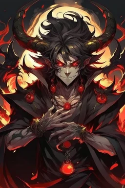 Asmodeus, demon, anime art style