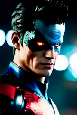 nightwing, insane details, intricate details, Cinematic, Editorial Photography, 32k, Super-Resolution, character