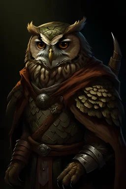 Dungeon and dragons fantasy character concept: Great Horned Owl