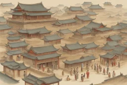 اشخاص وبيوت من الصين القديمه