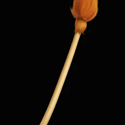 Broom from Bibi Blocksberg called Kartoffelbrei. Witch broom, magical. Digital Art, Masterpiece. White background