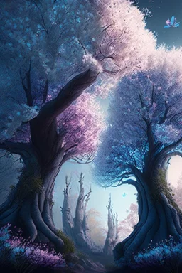 awakened mobile trees in narnia in bloom