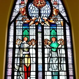 bealtes in stained glass