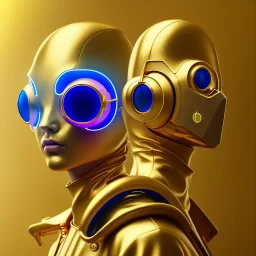 Ultra Realistic portrait, woman with rabbit mask, cyberpunk, latex suit, gold pink and blue style, photo studio, vibrant color, highly detailed, concept art, smooth, unreal engine 5, god rays, ray tracing, RTX, lumen lighting, ultra detail, volumetric lighting.