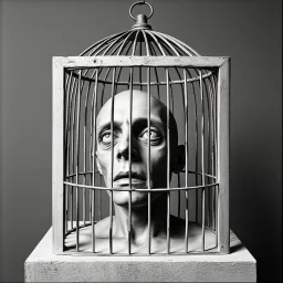 Photograph of nothingness and distress Max Ernst cage