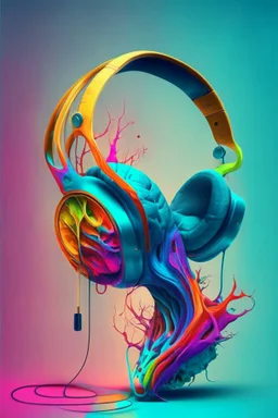 /imagine prompt: headphones, anatomy, colorful,