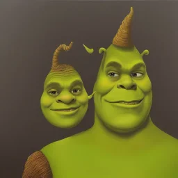 Shrek, oil painting. realistic,8k.