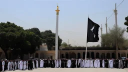 black flag raised at razavi shrine in mashhad echoing prophetic hadith about khorasan,