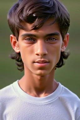 Appearance: Ari has a mixed-race skin tone with a light brown complexion. He has dark hair in a page boy haircut that sticks out from behind his ears, and his hair length could be somewhere in-between long and short. His face is thin with high cheekbones and blue eyes that are often full of emotion and a gentle smile. He stands at around 5 feet 7 inches tall, with a lean build that suggests he doesn't engage in a lot of physical activity. He is of average attractiveness with a boyish face.