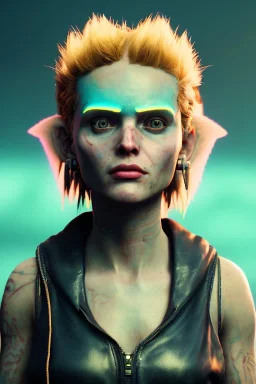 Fashion Portrait, tank girl, make up, natural busty, retro futuristic style, glow eyes, cinematic, Ultra realistic, wide angle view, soft color, highly detailed, unreal engine 5, RTX, ultra detail, volumetric lighting, 3d, finely drawn, high definition.