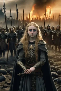 kathryn newton Sauron, the lord of darkness, with the devil and his army, in the land of destruction