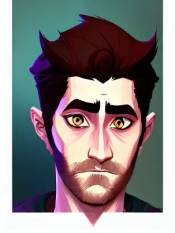 Portrait of a 30 year old strange gay warlock like Jake Gyllenhaal