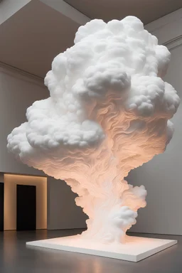 洁白的蘑菇云 发泡剂雕塑装置 古根海姆 MOMA极简主义 基座 泰特美术馆漩涡大厅 未来当代艺术展阿德里安格尼 弗朗西斯培根绘画空间造型方式 幽默荒诞
