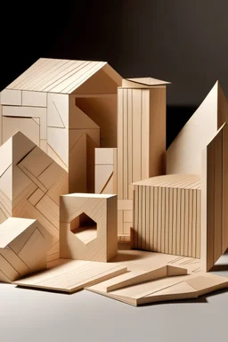 folie basada en elementos como superficies y líneas que se superponen entre sí y crean un elemento arquitectonico