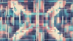 digital glitch pattern snowflake geometric abstraction