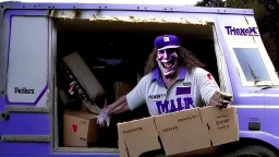 fedex driver as texas chainsaw massacre