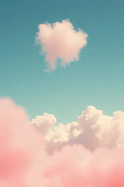 A pink plastic cloud floating close to à little girl, autochrome