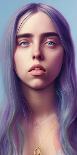 Billie Eilish, in my underwear, photorealistic illustration, 4k