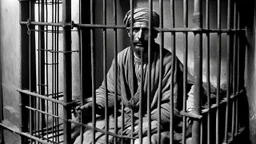 prisoner egyptian 1919 behined cage