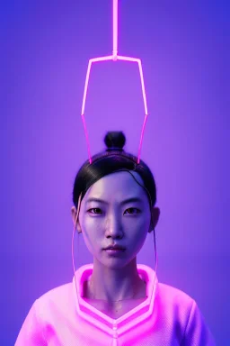 portrait, Asian cyborg woman, samurai warrior :: symmetry photography, cyberpunk style, pink hair, black samurai army, katana, japanese traditional ornaments, pink, white, black, led wires, glow eyes, cinematic, Ultra realistic, dark scene, soft color, highly detailed, unreal engine 5, RTX, ultra detail, 3d, finely drawn, high definition.