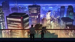 Cyberpunk City skyline