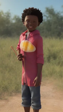 Black child enjoying popsicle