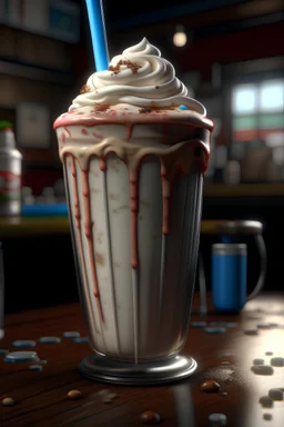 a_milkshake hyper realistic