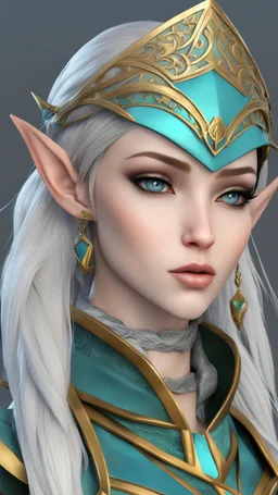 A very close face Elf girl, ice viking them, 3d realistic anime style, high realistic, ultra detailed, ultra quality, intricate details, highly detailed