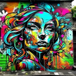 WOMAN Graffiti Art.