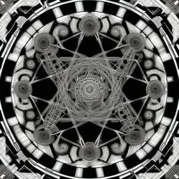 Line art. Fine lines. Black and white Sacred geometry. Pattern. circles. Rotate..