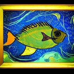 Portrait of a fish by Van Gogh