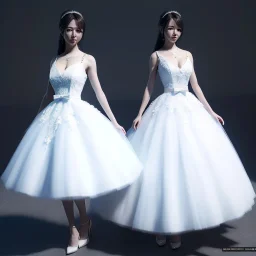 hitomi tanaka, white dress, highly realistic, highly detailed, octane render,