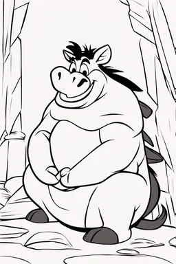 Pumbaa sitting and smiling