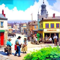 Old town Norman Rockwell