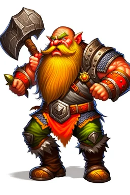 dwarf savage angry axes cleaver attack striking swinging chopping dual wielding two weapons mad consumed warcraft war knight soldier strong attacking furious wrath small silly fighter brawler strong brave short man with beard