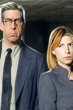 Detective John Munch and ADA Casey Novak as Mulder and Scully