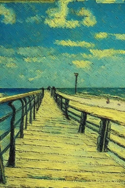 beach boardwalk by Van Gogh