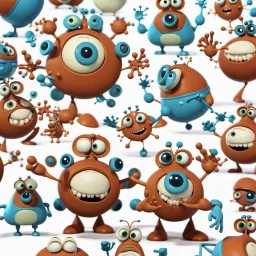 Virus, 3d animation, Pixar Character design, 8k --ar 2:3 --s 1000 --style expressive