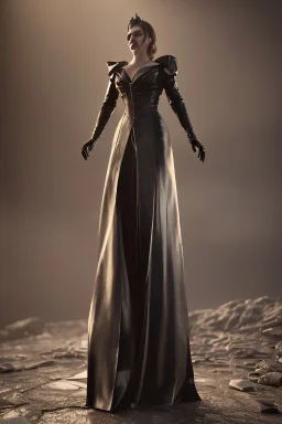 Evil queen in leather gown, unreal 5, octane render,cinema4d, dynamic lighting, dramatic lighting, 4k, redshift render, highly detailed, hyper realistic