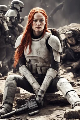 [Sophie Turner] Though stripped of her customized white armor in her escape from the rebel vessel, Sophie remained a soldier of the Galactic Empire at heart. She had survived torture at the hands of rebel scum and evaded capture through cunning and combat skills. Abandoning several comrades was a bitter sacrifice, but staying meant certain death - or worse, revealing vital Imperial secrets under interrogation. Now she faced a long road ahead, alone but for the meager supplies in her pack. The ov