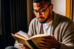A person reading a remarkable book on self-development