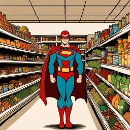 A superhero is also a grocery clerk.