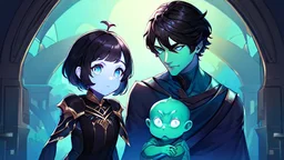 Vajra was diminutive, with olive skin, short black hair, and indigo blue eyes. She was quite young