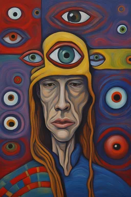 Eyes Are Blind So You Have To Look With Your Heart; Acrylic Paint; Neo-Impressionism; Symbolism; Contemporary; Van Gogh; Hundertwasser; Giger