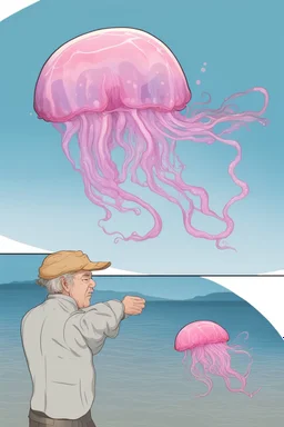 a half man, half jellyfish hybrid