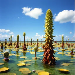 Fotografia di una orrida laguna, piante oscene, mostruose, Yves Tanguy, incubo, schizophrenic